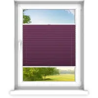 Time4blinds - Plisségordijn zonder boren op maat gemaakt - Vouwgordijn - Plisségordijn privacy en zonwering - Eenvoudige installatie - Kant-en-klaar plisségordijn - 110x220 cm - Pruim