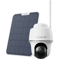 Reolink 4K Batterij Wifi Buiten Beveiligingscamera - Kleurennachtzicht - Automatische Tracking - Afneembaar Zonnepaneel - Dual-band WiFi 6 - Tweewegaudio - Argus PT Ultra + Zonnepaneel