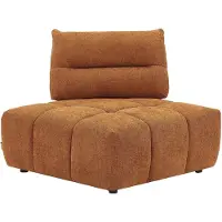 Vente-unique Hoekfauteuil met schuivende rugleuning van terracottakleurige stof met textuur APOLIU