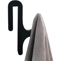 Snq Douchehaak - Badjas- en Handdoekhouder voor Glasdeur - Stevige Roestvrijstalen Klembeugel voor Verticale Opslag - Geschikt voor Handdoeken, Kleding en Toiletartikelen - Eenvoudige Montage zonder Boren