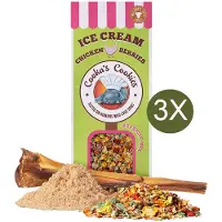 Cooka's Cookies Ice cream mix multipack 3x100g - hondenijs zelf maken, verfrissend, superlekker, supergezond, zonder suiker, zonder kunstmatige toevoegingen
