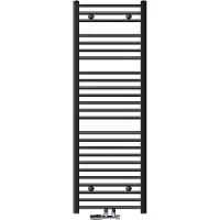 LuxeBath Badkamer radiator middenaansluiting 500x1500 mm antraciet recht met wandaansluitset