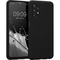 Kwmobile telefoonhoesje geschikt voor Samsung Galaxy A13 4G - TPU backcover met siliconen coating - Smartphone case in zwart