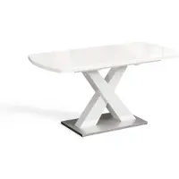 Vicco Eettafel Chinto Wit 120-160 x 80 cm Uitschuifbaar, Model 51273
