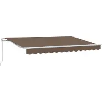 vidaXL Uitschuifbare luifel Taupe 400 × 300 cm Polyester en Aluminium