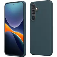 Kwmobile telefoonhoesje geschikt voor Samsung Galaxy S24 - Hoesje met siliconen coating - Smartphone case in leisteen