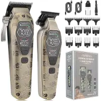 OKWISH Tondeuses – Elektrische Tondeuse Met Haartrimmer En Baardschneider, Langdurige Batterij 120 Minuten – Professionele Haarkliefset – ABS – Brons