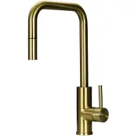 Pure.Sink Luxion Gouden keukenkraan square met uittrekbare uitloop PLXSQUA-60