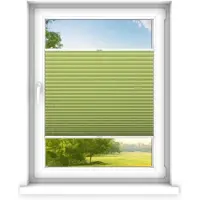 Time4blinds - Plisségordijn zonder boren op maat gemaakt - Vouwgordijn - Plisségordijn privacy en zonwering - Eenvoudige installatie - Kant-en-klaar plisségordijn - 80x180 cm - Donkere jasmijn