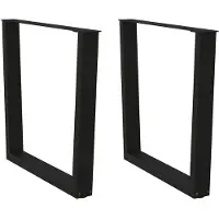 vidaXL Eettafelpoten 2 st V-vormig 80x(72-73,3) cm staal zwart