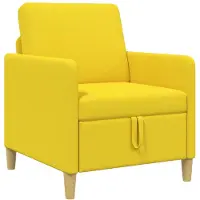 vidaXL Sofa met Opbergruimte Licht Geel 72 x 78 x 87 cm Polyester