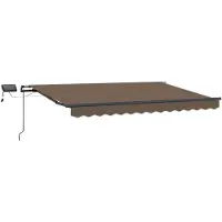 vidaXL Uitschuifbare luifel Taupe 600 × 300 cm Stof en Aluminium