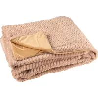 J-Line deken - polyester - camel