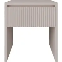 Selsey Vemmi – Nachtkastje met lade, kasjmierbeige, 45 cm