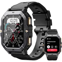 Cubot C28 Smartwatch - Hartslag, Bloedzuurstof, Slaap Monitoring Smartwatch - 100+ Sportmodi - Muziekspeler - 410 mAh Batterij - Unisex Fitnesshorloge Smartwatch - Android iOS - Zwart