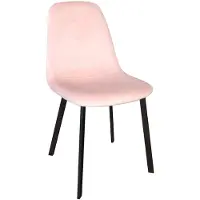 Lizzely Garden & Living SET DEAL: 4 stuks Eetkamerstoel Simpy lichtroze velvet eetstoel zetel