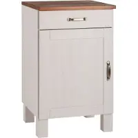 Notio Living Alby Onderkast met Lade en Deur - Wit/Honingkleurig Massief Grenen - 50 cm