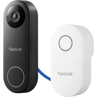 Reolink Bedrade PoE Deurbel - 2K+ 5MP - 180° Breedbeeld - Slimme Detectie - Tweewegaudio - Geen Maandelijkse Kosten - Snel Antwoord - 1-pack Met Chime
