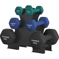 Songmics - Dumbells - Dumbells Set - Met Hantelstandaard - Antislip Coating - Voor Thuisfitness