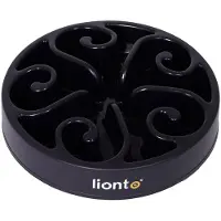 Lionto Antischrokbak hond & kat, antislip voerbak Ø30 cm zwart