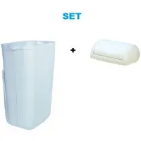 Marplast S.p.A. Set Marplast waste bin 23 liters in white MP742 + waste b...