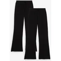Bonprix Uitlopende jersey broek van een elastische biologisch katoenmix (set van 2) maat 140