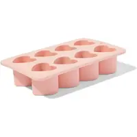 HEMA Ijsklontenmaker 18x11x4cm Hartjes Roze