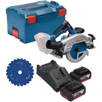 Bosch GKS 18V-57-2 GX Professional accu-cirkelzaag 18 V 165 mm borstelloos + 2x accu 5,0 Ah + oplader + L-Boxx