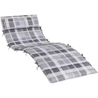 vidaXL Zon Ligzitzak Kussen Grijs 178 x 60 x 4 cm Oxford stof