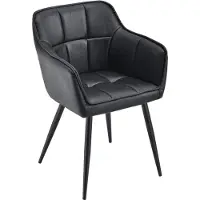 En.casa Eetkamerstoel Birmingham kuipstoel 81x57x53 cm zwart []