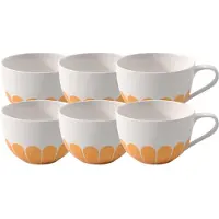 Villeroy & Boch Cappuccinotassen Fleur Couleur 300 ml Set van 6