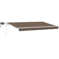 vidaXL Uitschuifbare luifel Taupe 500 × 300 cm Stof en Aluminium