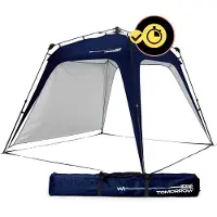 DS Produkte Outdoor paviljoen, 2,5 x 2,5 m, waterdicht en uv-bescherming, tuintent incl. 1 x zijpaneel, tas en haringen, robuuste camping en partytent, pop-up tent in 2 minuten, marineblauw