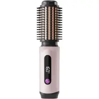 INF 2-in-1 Draadloze Oplaadbare Warme Haarborstel voor Stijlen en Krullen Pink