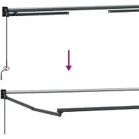 vidaXL Handbediende luifel met LED's Taupe 100% Polyester en Aluminium