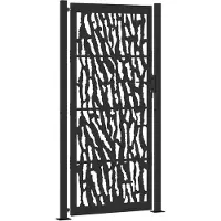 vidaXL Poort met sporenontwerp 100x200 cm staal zwart