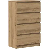 vidaXL Dressoir Artisan-Eik, 60x35x98,5 cm, houtvezel
