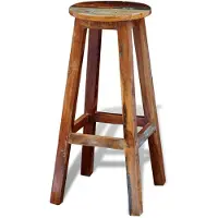 vidaXL Barkruk massief gerecycled hout