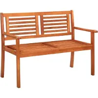 vidaXL Tweezits tuinbank 120 cm massief eucalyptushout