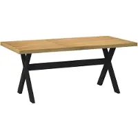 vidaXL Wandtafel NOAIN X-vormige poten 180x90x75 cm massief hout