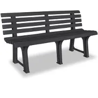 vidaXL Tuinbank 145,5x49x74 cm kunststof antraciet online kopen