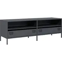 vidaXL Tv-meubel 135x39x43,5 cm koudgewalst staal antracietkleurig
