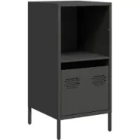 vidaXL Dressoir 35x39x73,5 cm koudgewalst staal zwart
