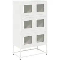 vidaXL Hoge kast, wit, 68x39x123 cm, staal