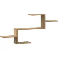 vidaXL Wandschap 104x15x49 cm bewerkt hout artisanaal eikenkleurig