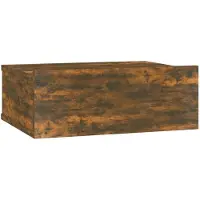 vidaXL Nachtkastje zwevend 40x30x15 cm bewerkt hout gerookt eikenkleur