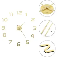 vidaXL 3D-wandklok 100 cm XXL modern goudkleurig