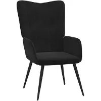 vidaXL Relaxstoel fluweel zwart