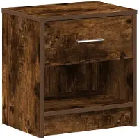 vidaXL Nachtkastje met lade 39x28x41 cm gerookt eikenkleurig