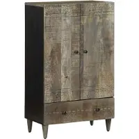 vidaXL Hoge kast 60x33x100 cm massief mangohout